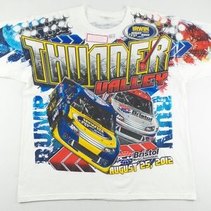 NEW Vintage 2012 NASCAR Bristol Motor Speedway AllOver Print T-Shirt SizeMens XL